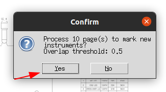Confirm – process pages dialog
